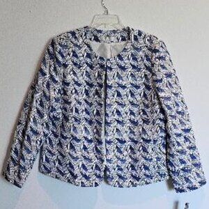 TAHARI Arthur S. Levine Women's Blue & White Jacket - Size 18 NWT